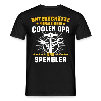 Spengler Opa Bauspengler Grossvater - Männer T-Shirt - Schwarz - Vorne - AI Model Male 178 light (178cm)