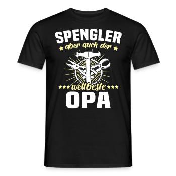 Spengler Opa Bauspengler Grossvater - Männer T-Shirt - Schwarz - Vorne - AI Model Male 178 light (178cm)