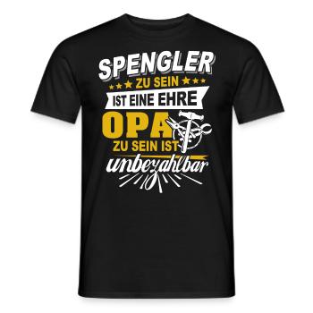 Bauspengler Opa Spengler - Männer T-Shirt - Schwarz - Vorne - AI Model Male 178 light (178cm)