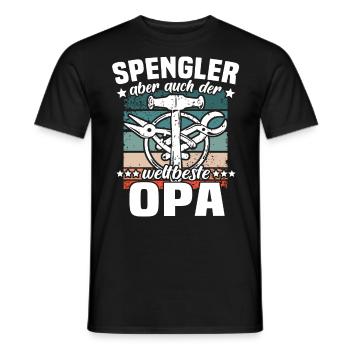 Bauspengler Opa Spengler - Männer T-Shirt - Schwarz - Vorne - AI Model Male 178 light (178cm)
