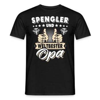 Bauspengler Opa Spengler - Männer T-Shirt - Schwarz - Vorne - AI Model Male 178 light (178cm)