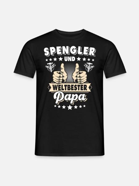 Bauspengler Papa Spengler - Männer T-Shirt - Schwarz