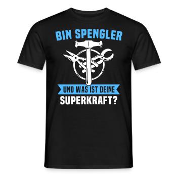 Spengler Beruf Bauspengler Sprüche - Männer T-Shirt - Schwarz - Vorne - AI Model Male 178 light (178cm)
