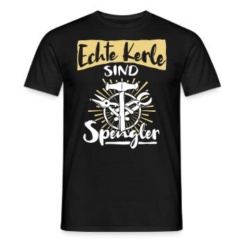 Spengler Beruf Bauspengler Sprüche - Männer T-Shirt - Schwarz - Vorne - AI Model Male 178 light (178cm)