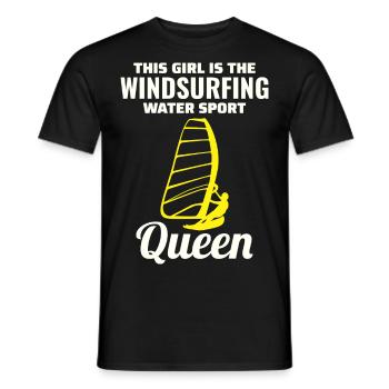 Planche à voile Fille Windsurf Windsurfer Water Sport - T-shirt homme - noir - Devant - AI Model Male 178 light (178cm)