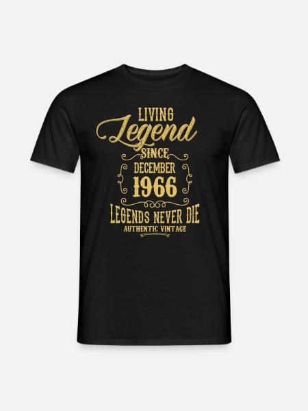 Décembre 1966 Millésime anniversaire - T-shirt homme - noir