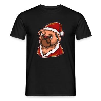 Ugly Christmas Sweater Tshirt Weihnachten mops - Männer T-Shirt - Schwarz - Vorne - AI Model Male 178 light (178cm)