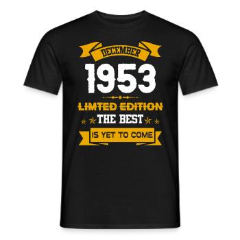 Dezember 1953 Geburtstagsgeschenk - Männer T-Shirt - Schwarz - Vorne - AI Model Male 178 light (178cm)