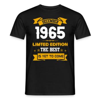 Dezember 1965 Geburtstagsgeschenk - Männer T-Shirt - Schwarz - Vorne - AI Model Male 178 light (178cm)