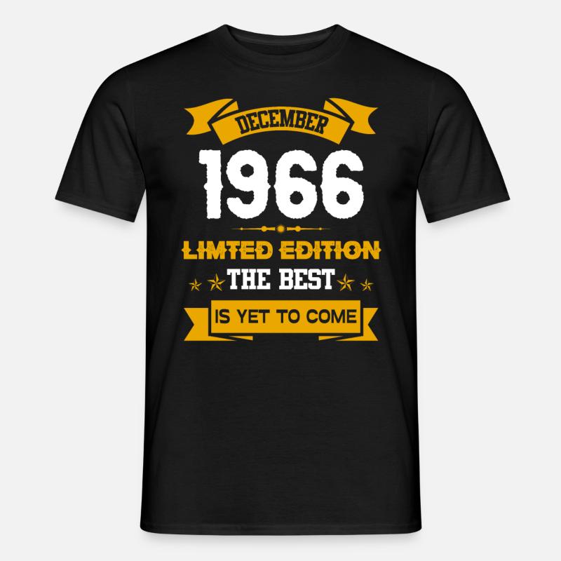 December 1966 Birthday present - Men's T-Shirt - black