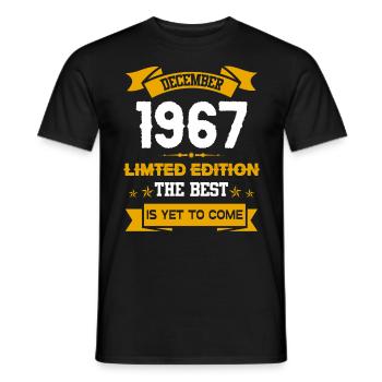 Dezember 1967 Geburtstagsgeschenk - Männer T-Shirt - Schwarz - Vorne - AI Model Male 178 light (178cm)