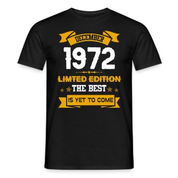 Dezember 1972 Geburtstagsgeschenk - Männer T-Shirt - Schwarz - Vorne - AI Model Male 178 light (178cm)