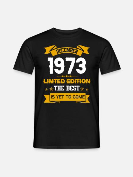 December 1973 Birthday present - Men's T-Shirt - black