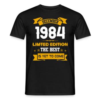 Dezember 1984 Geburtstagsgeschenk - Männer T-Shirt - Schwarz - Vorne - AI Model Male 178 light (178cm)