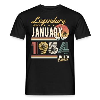 Legendary Since January 1954 Limited Edition - Männer T-Shirt - Schwarz - Vorne - AI Model Male 178 light (178cm)