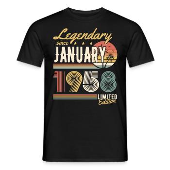 Legendary Since January 1958 Limited Edition - Männer T-Shirt - Schwarz - Vorne - AI Model Male 178 light (178cm)