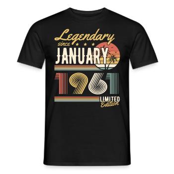Legendary Since January 1961 Limited Edition - Männer T-Shirt - Schwarz - Vorne - AI Model Male 178 light (178cm)