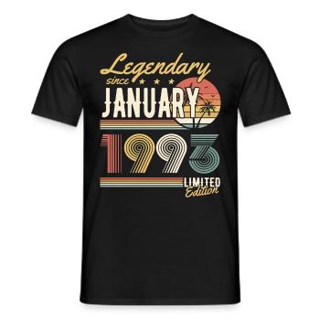 Legendary Since January 1993 Limited Edition - Männer T-Shirt - Schwarz - Vorne - AI Model Male 178 light (178cm)