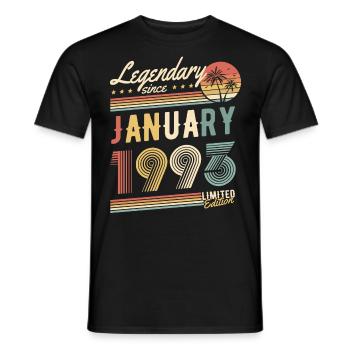 Legendary Since January 1993 Limited Edition - Männer T-Shirt - Schwarz - Vorne - AI Model Male 178 light (178cm)