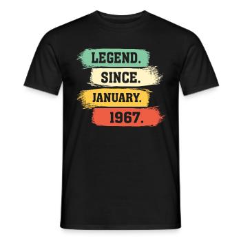 Légende depuis janvier 1967 Edition Limitée - T-shirt homme - noir - Devant - AI Model Male 178 light (178cm)