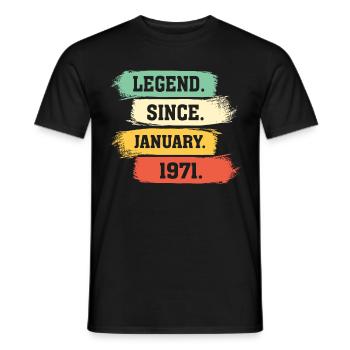 Légende depuis janvier 1971 Edition Limitée - T-shirt homme - noir - Devant - AI Model Male 178 light (178cm)