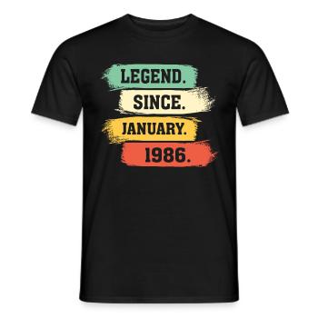 Legend Since January 1986 Limited Edition - Männer T-Shirt - Schwarz - Vorne - AI Model Male 178 light (178cm)