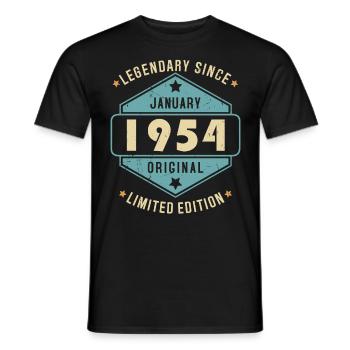 Legendary Since January 1954 Limited Edition - Männer T-Shirt - Schwarz - Vorne - AI Model Male 178 light (178cm)