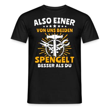 Spengler Bauspengler Spengeln Karrosseriespengler - Männer T-Shirt - Schwarz - Vorne - AI Model Male 178 light (178cm)
