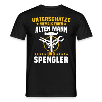 Spengler Bauspengler Spengeln Karrosseriespengler - Männer T-Shirt - Schwarz - Vorne - AI Model Male 178 light (178cm)
