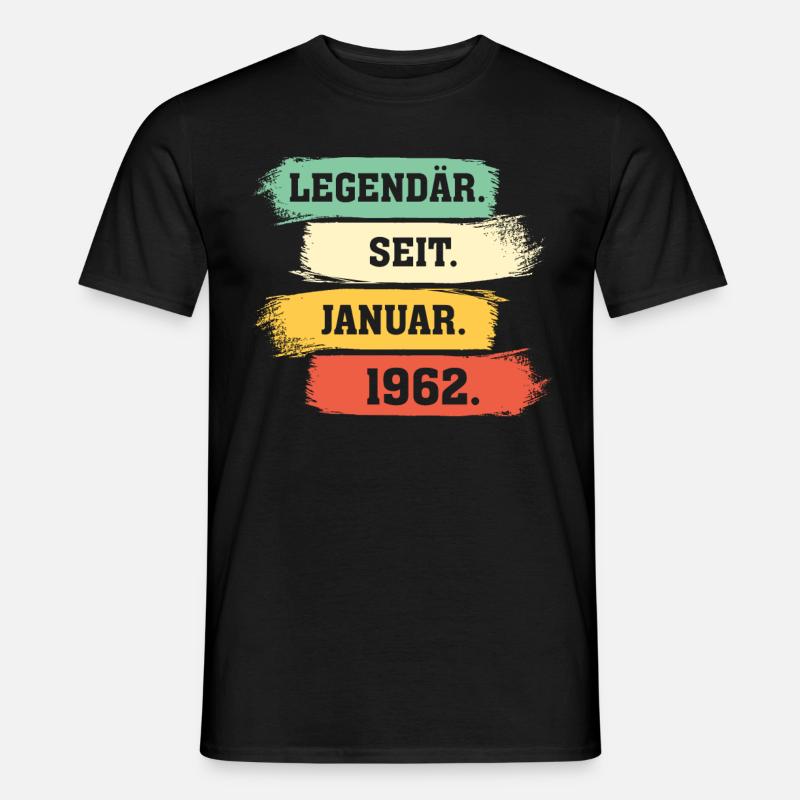 Legendär Seit Januar 1962 - Männer T-Shirt - Schwarz