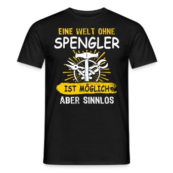 Spengler Bauspengler Karrosseriespengler - Männer T-Shirt - Schwarz - Vorne - AI Model Male 178 light (178cm)