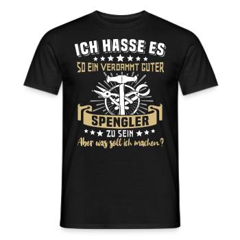 Spengler Bauspengler Karrosseriespengler - Männer T-Shirt - Schwarz - Vorne - AI Model Male 178 light (178cm)