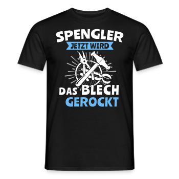 Spengler Bauspengler Karrosseriespengler - Männer T-Shirt - Schwarz - Vorne - AI Model Male 178 light (178cm)