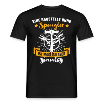 Spengler Bauspengler Karrosseriespengler - Männer T-Shirt - Schwarz - Vorne - AI Model Male 178 light (178cm)