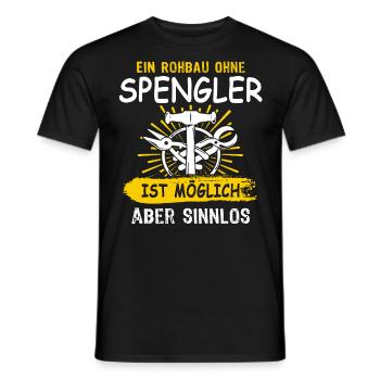 Spengler Bauspengler Spengeln Karrosseriespengler - Männer T-Shirt - Schwarz - Vorne - AI Model Male 178 light (178cm)