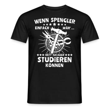 Spengler Beruf Bauspengler Sprüche - Männer T-Shirt - Schwarz - Vorne - AI Model Male 178 light (178cm)