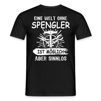 Spengler Bauspengler Karrosseriespengler - Männer T-Shirt - Schwarz - Vorne - AI Model Male 178 light (178cm)