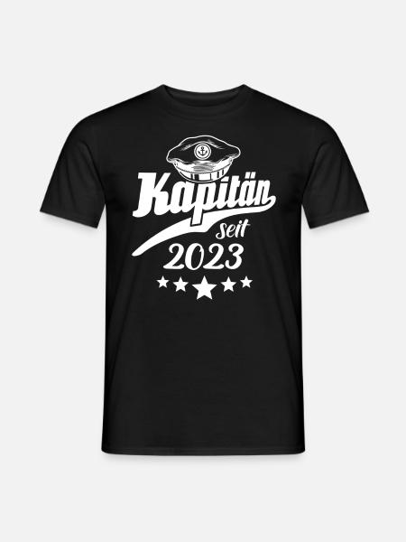 Kapitän 2023 Bootsführerschein Boot - Männer T-Shirt - Schwarz