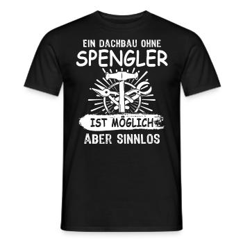 Spengler Bauspengler Karosseriespengler - Männer T-Shirt - Schwarz - Vorne - AI Model Male 178 light (178cm)