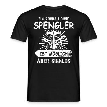 Spengler Bauspengler Karosseriespengler - Männer T-Shirt - Schwarz - Vorne - AI Model Male 178 light (178cm)