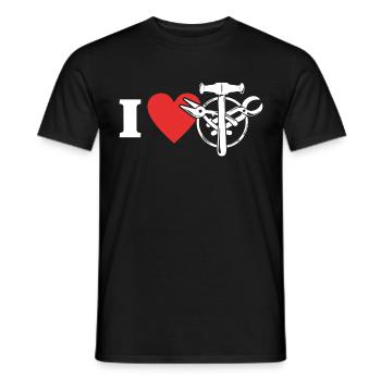 Bauspengler Ich Liebe Spengler Beruf - Männer T-Shirt - Schwarz - Vorne - AI Model Male 178 light (178cm)