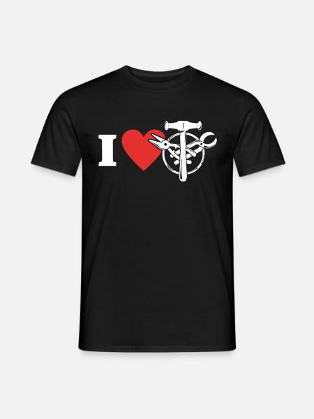 Plumber I love tinsmith profession - Men's T-Shirt - black