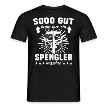 Spengler Beruf Karosseriespengler Sprüche - Männer T-Shirt - Schwarz - Vorne - AI Model Male 178 light (178cm)