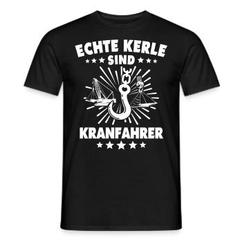 Kranführer Kran Kranfahrer - Männer T-Shirt - Schwarz - Vorne - AI Model Male 178 light (178cm)