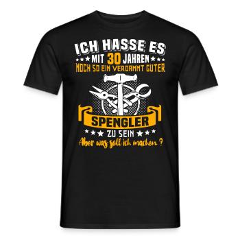 Spengler 30. Geburtstag 30 Jahre Bauspengler - Männer T-Shirt - Schwarz - Vorne - AI Model Male 178 light (178cm)