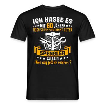Spengler 60. Geburtstag 60 Jahre Bauspengler - Männer T-Shirt - Schwarz - Vorne - AI Model Male 178 light (178cm)