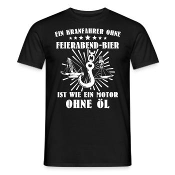 Kranfahrer Kranführer Kran Fahren - Männer T-Shirt - Schwarz - Vorne - AI Model Male 178 light (178cm)