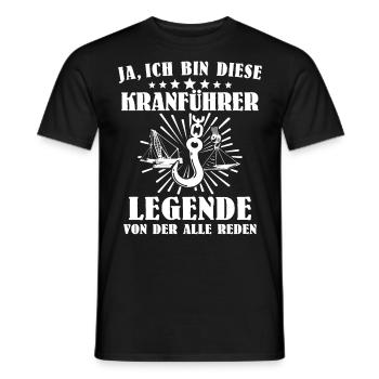 Kranfahrer Kranführer Kran Fahren - Männer T-Shirt - Schwarz - Vorne - AI Model Male 178 light (178cm)