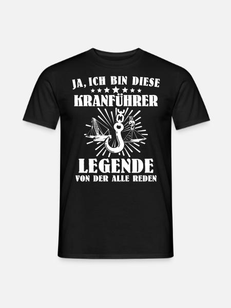Kranfahrer Kranführer Kran Fahren - Männer T-Shirt - Schwarz