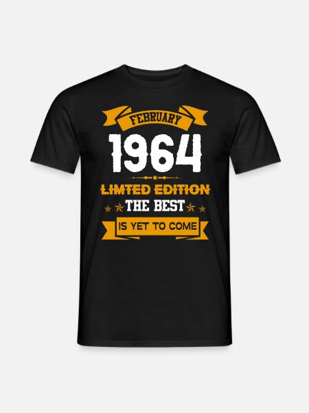 February 1964 Birthday present - Men's T-Shirt - black